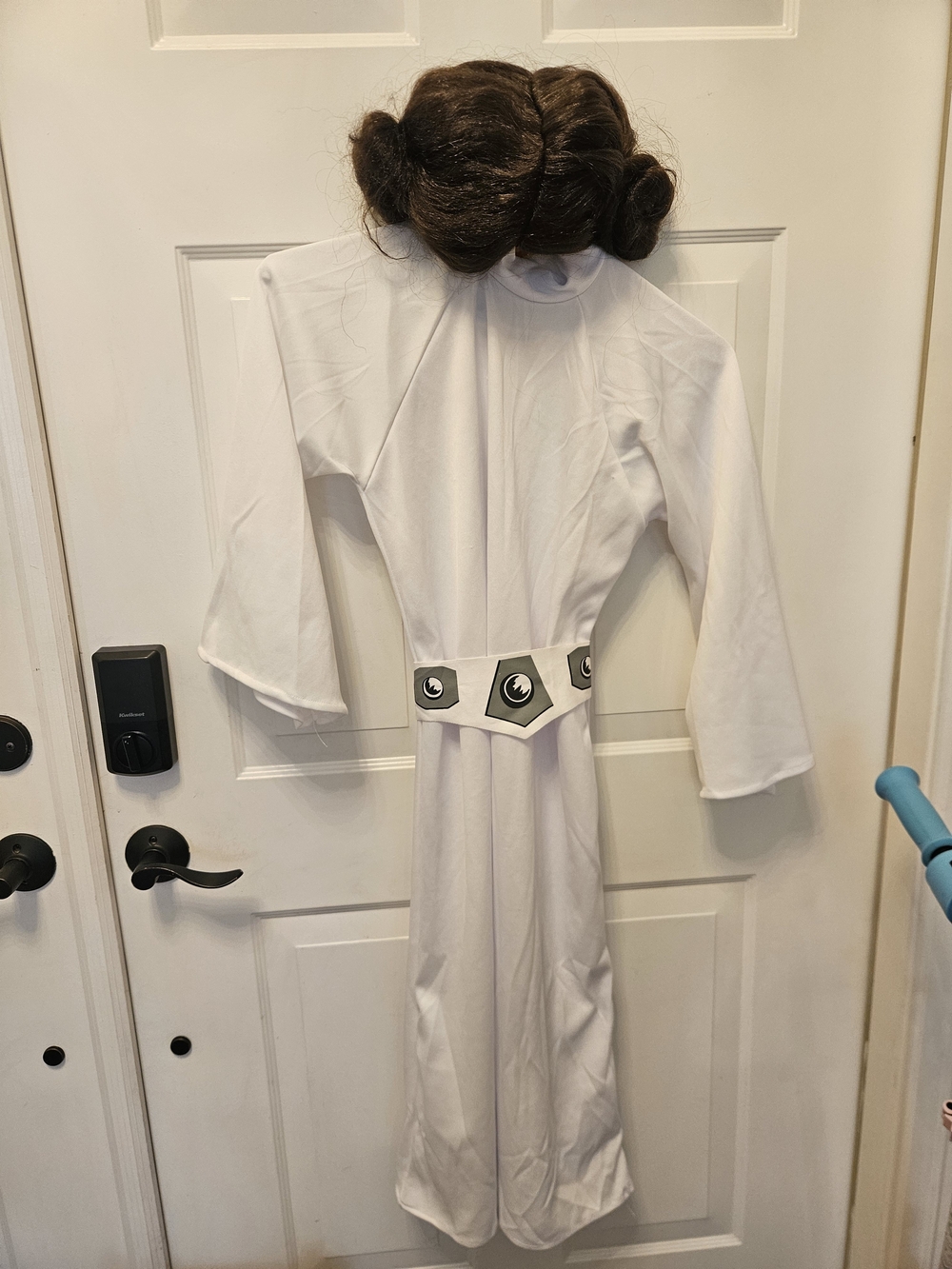 Princess Leia Star Wars Space Costume with Brown Wig - Kids